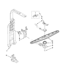 Upper Wash And Rinse Parts Diagram and Parts List for MDB7809AWB1  Maytag Dishwasher