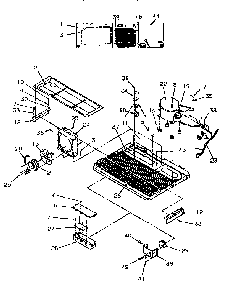 Machine Compartment Diagram and Parts List for SSD25SL-P119042WL  Amana Refrigerator