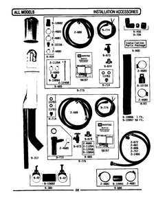 Installation Accessories Diagram and Parts List for WC302  Maytag Dishwasher