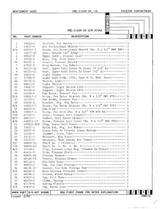 Freezer Compartment Page 2 Diagram and Parts List for 21604A  Admiral Refrigerator