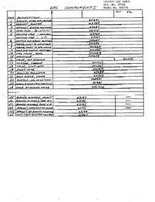 Gas Componets Page 2 Diagram and Parts List for 2970A  Amana Range