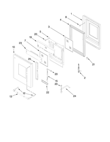 Part Location Diagram of W10145814 Whirlpool HINGE-DOOR