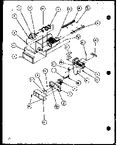 Ice Bucket And Ice Maker Diagram and Parts List for SBD20H-P7836031W  Amana Refrigerator