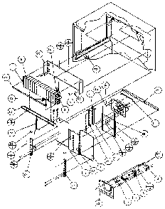 Evaporator Area Diagram and Parts List for TX21R-P1157603W  Amana Refrigerator