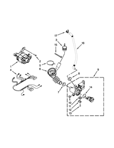 Pump And Motor Parts Diagram and Parts List for MHN30PRBWW0  Maytag Washer
