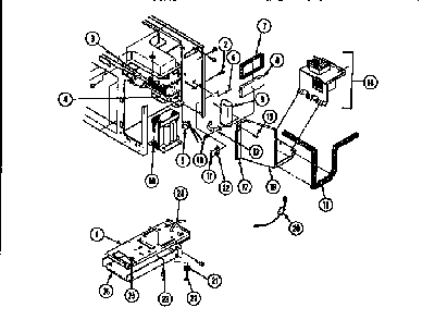 Internal Controls-upper Diagram and Parts List for WM2720B M167B Jenn-Air Wall Oven