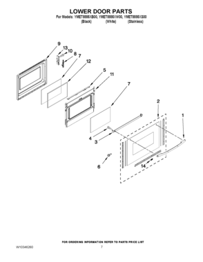 05 - LOWER DOOR PARTS Diagram and Parts List for YMET8885XB00  Maytag Range