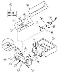 Cabinet Control Diagram and Parts List for SSEH07WJ1500  Speed Queen Dryer