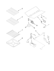 Internal Oven Parts Diagram and Parts List for CWG3600AAS13  Maytag Wall Oven