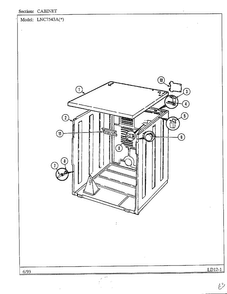 Cabinet Diagram and Parts List for 7543A REV A Norge Dryer