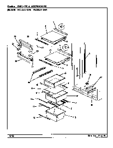Shelves & Accessories Diagram and Parts List for RC22LN-3AW CS32A Magic Chef Refrigerator