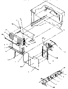 Evaporator Area Diagram and Parts List for TB18RL-P1184608WL  Amana Refrigerator
