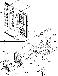 Toe Grill And Ice Maker Parts Diagram and Parts List for SBIE20TPW-P1190708WW  Amana Refrigerator