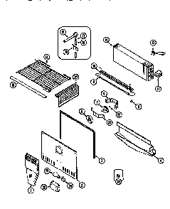 Freezer Compartment Diagram and Parts List for MTF2155BRN  Maytag Refrigerator