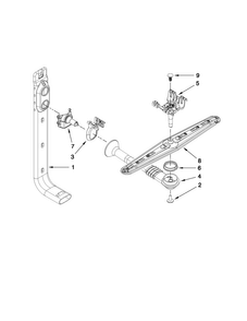 Upper Wash And Rinse Parts Diagram and Parts List for MDB4630AWS1  Maytag Dishwasher