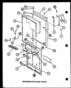 Refrigerator Door Parts (tr18h/p7711008w) (tc18h/p7711009w) (tc18h/p7711010w) Diagram and Parts List for TM18H-P7711005W  Amana Refrigerator