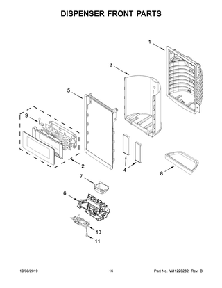 Part Location Diagram of WPW10436678 Whirlpool Pad