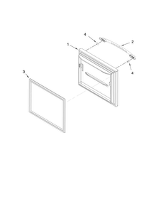 Freezer Door Parts Diagram and Parts List for MBB1957VEB2  Maytag Refrigerator