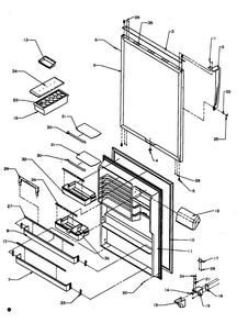Refrigerator Door Tsi/ts/tci/tc18a3 Diagram and Parts List for TC18A3-P1181812W  Amana Refrigerator