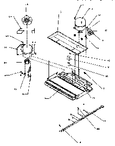Compressor Compartment Diagram and Parts List for TB18RL-P1184608WL  Amana Refrigerator