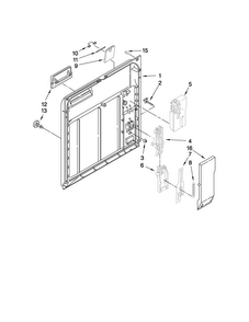 Inner Door Parts Diagram and Parts List for CDB4000XB0  Magic Chef Dishwasher