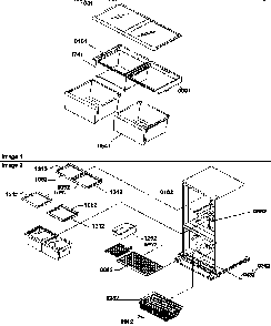 Shelving Diagram and Parts List for BXF19TW-P1311901WW  Amana Refrigerator