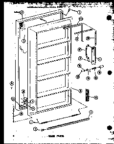 Section 4 Diagram and Parts List for ESUF16B P60345-50W Amana Freezer