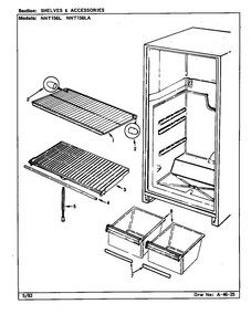 Shelves & Accessories Diagram and Parts List for NNT156L CC02A Maytag Refrigerator