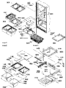 Shelving Assemblies Diagram and Parts List for BR22S6E-P1196706WE  Amana Refrigerator
