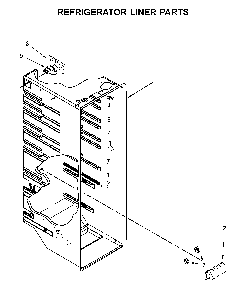 Refrigerator liner parts Diagram and Parts List for MSS25N4MKZ01  Maytag Refrigerator