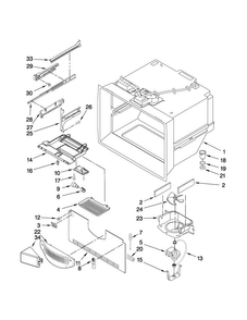 Freezer Liner Parts Diagram and Parts List for MFF2258VEM2  Maytag Refrigerator