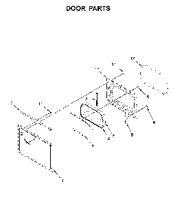Door parts Diagram and Parts List for MED6230HW0  Maytag Dryer