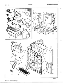 Water And Ice Dispenser Diagram and Parts List for 24882  Jenn-Air Refrigerator