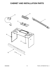 Part Location Diagram of W11702221 Whirlpool ADJUSTER