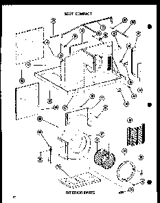Interior Parts Diagram and Parts List for 10-2NM P54974-2R Amana Air Conditioner