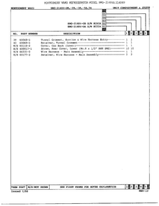 Unit Compartment/system Page 3 Diagram and Parts List for 21484B  Admiral Refrigerator