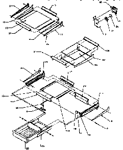 Cabinet Shelving Diagram and Parts List for TXI18R2-P1179501W  Amana Refrigerator