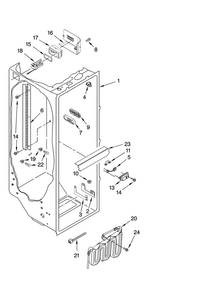 Refrigerator Liner Parts Diagram and Parts List for JCD2591WES00  Jenn-Air Refrigerator