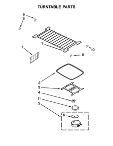 Turntable Parts Diagram and Parts List for MMV5219DE0  Maytag Microwave