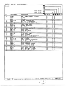 Shelves And Accessories Page 2 Diagram and Parts List for 19123-0  Admiral Refrigerator