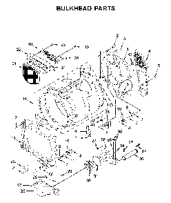 Bulkhead parts Diagram and Parts List for YMED6230HC0  Maytag Dryer