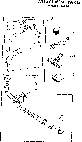 Attachment Parts Diagram and Parts List for 11620870  Kenmore Canister Vacuum