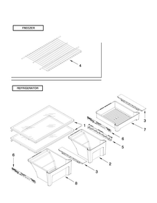 Shelf Parts Diagram and Parts List for A1RXNGFYW00  Amana Refrigerator