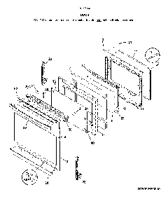 Door Diagram and Parts List for 79092653810  Kenmore Range