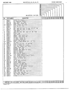 Freezer Compartment Assembly Page 2 Diagram and Parts List for 24972A  Admiral Refrigerator
