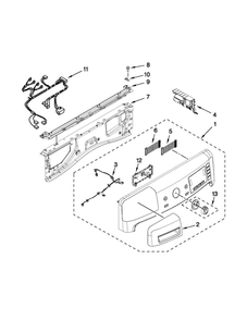 Control Panel Parts Diagram and Parts List for 7MMHW7000YG0  Maytag Washer