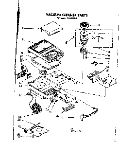 Base Assembly Diagram and Parts List for 11621982  Kenmore Canister Vacuum