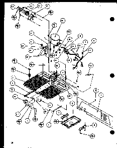 Machine Compartment Diagram and Parts List for SBD20H-P7836031W  Amana Refrigerator