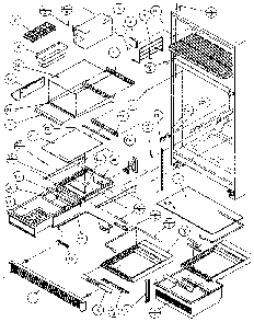 Shelves And Accessories Diagram and Parts List for 85978-P1117003W  Amana Refrigerator