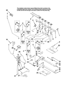 Manifold Parts Diagram and Parts List for MGR6775BDS19  Maytag Range